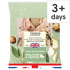 Tesco Roast In The Bag Pork, Sage & Onion Stuffed Whole Chicken 1.5kg