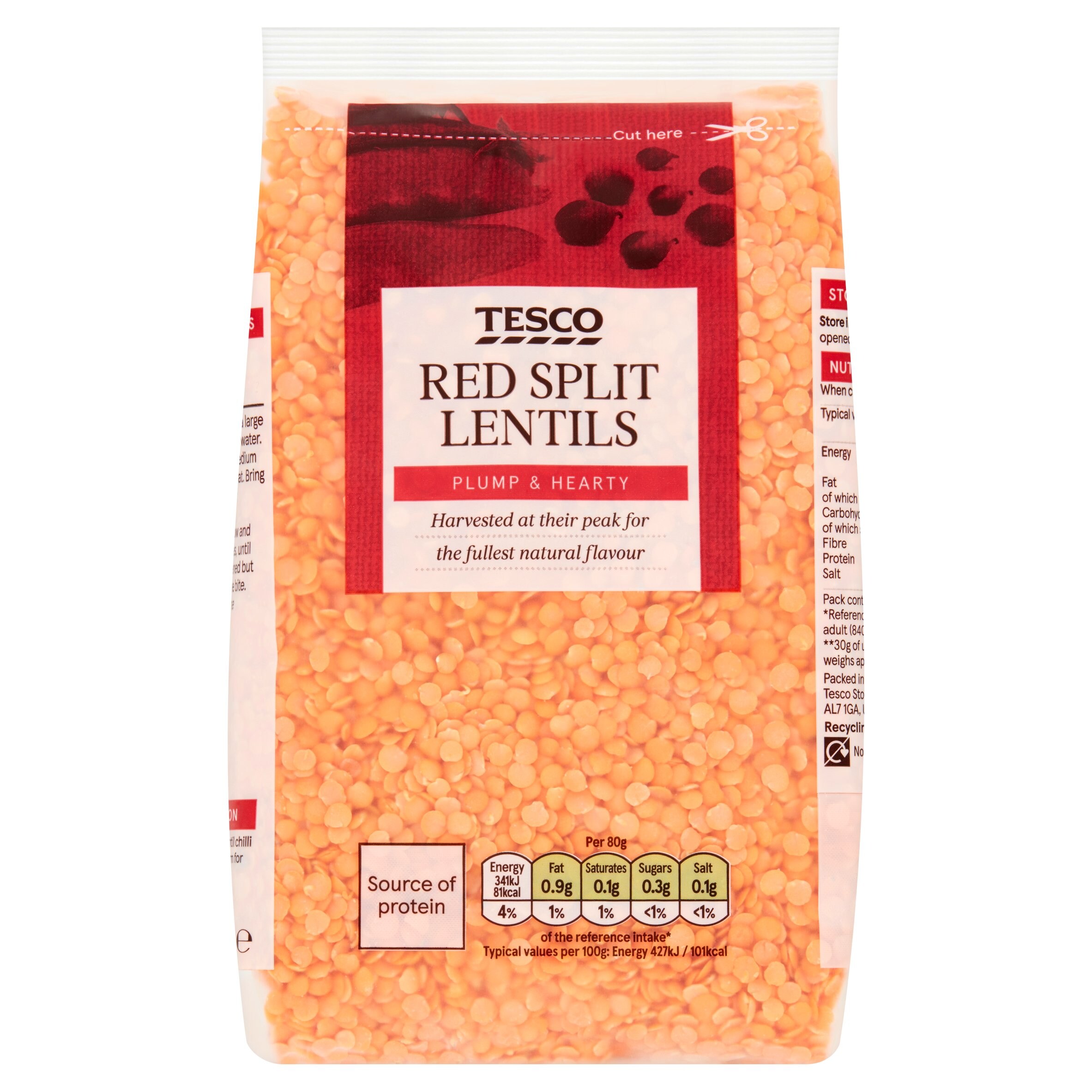 Tesco Red Split Lentils 500G - Tesco 