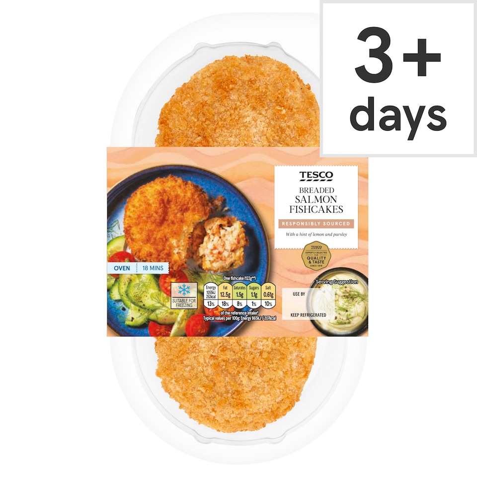 Tesco Breaded Salmon Fishcakes 270G