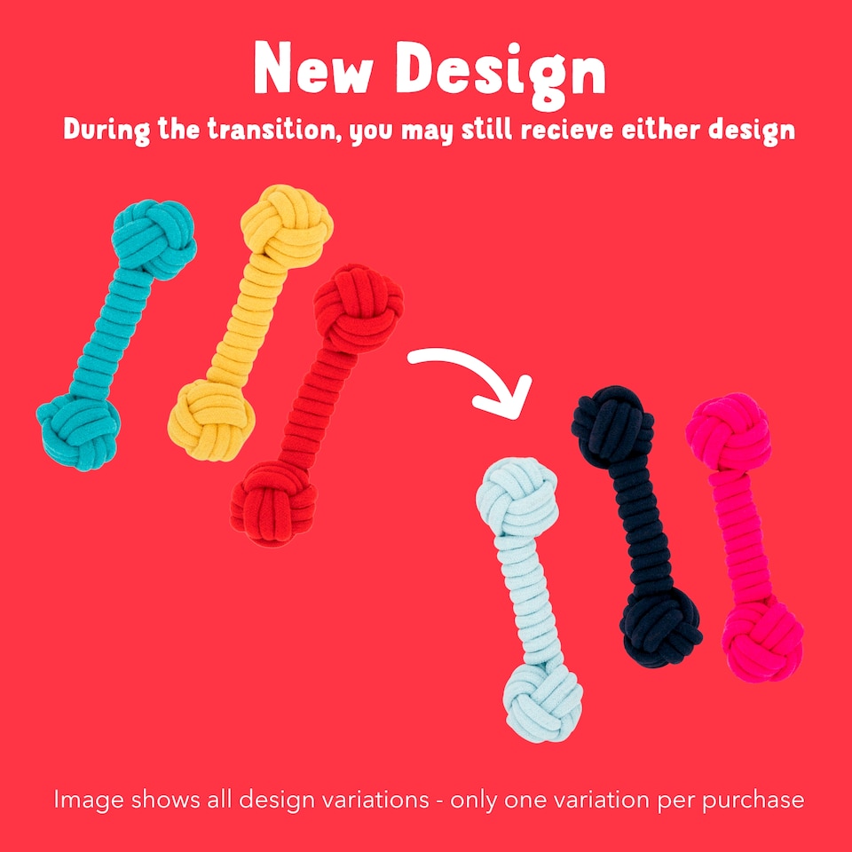 image 1 of Wagtastic Toy Rope Dumbell Dog Toy