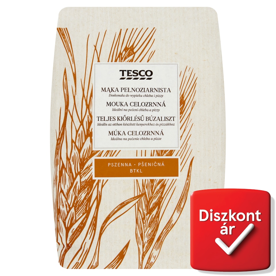 Tesco teljes kiőrlésű búzaliszt 1 kg