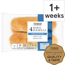 Tesco White Sub Rolls 4 Pack