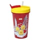 Obrázek 2 pro produkt Lego Iconic Girl Transparent Red hrnek se slámkou 500 ml
