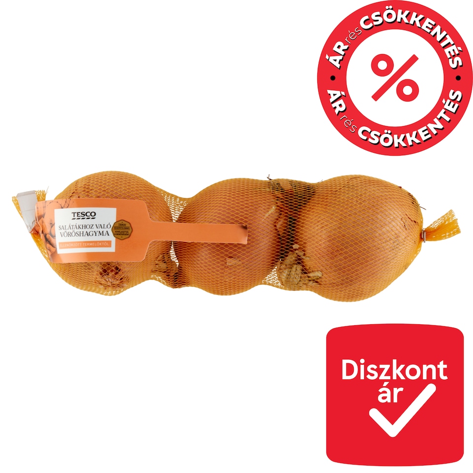 Tesco salátákhoz való vöröshagyma 3 db