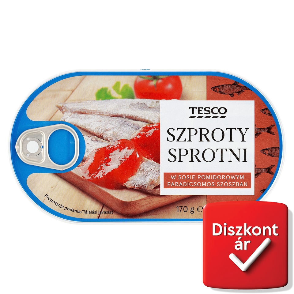 Tesco sprotni paradicsomos szószban 170 g