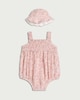 image 1 of F&F Baby 2-Piece Pure Cotton Romper and Hat Set in Pink