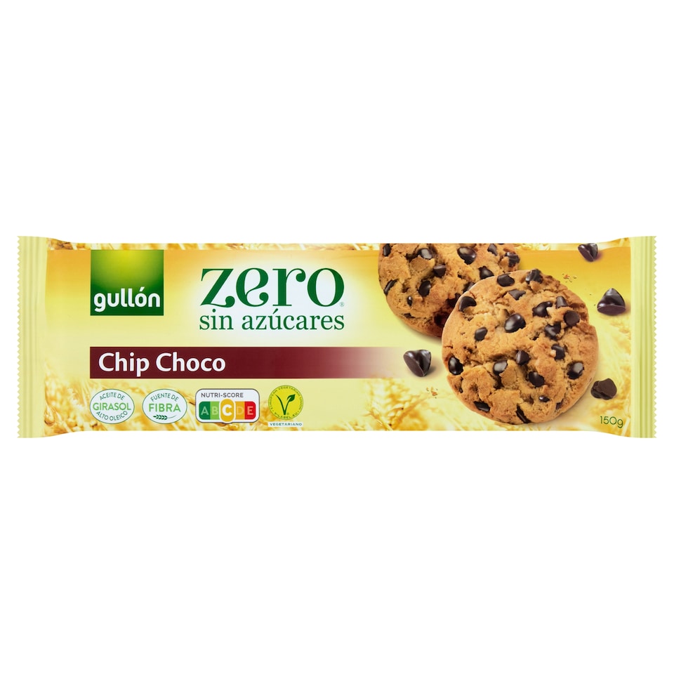 image 1 of Gullón Zero Sugar Free Chocolate Chips Biscuit with Sweeteners 150 g