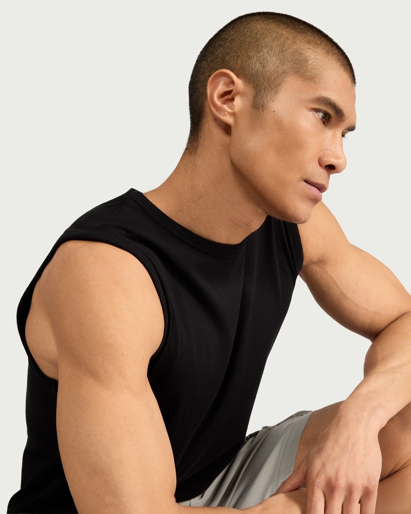 F&F Pure Cotton Regular Fit Vest in Black