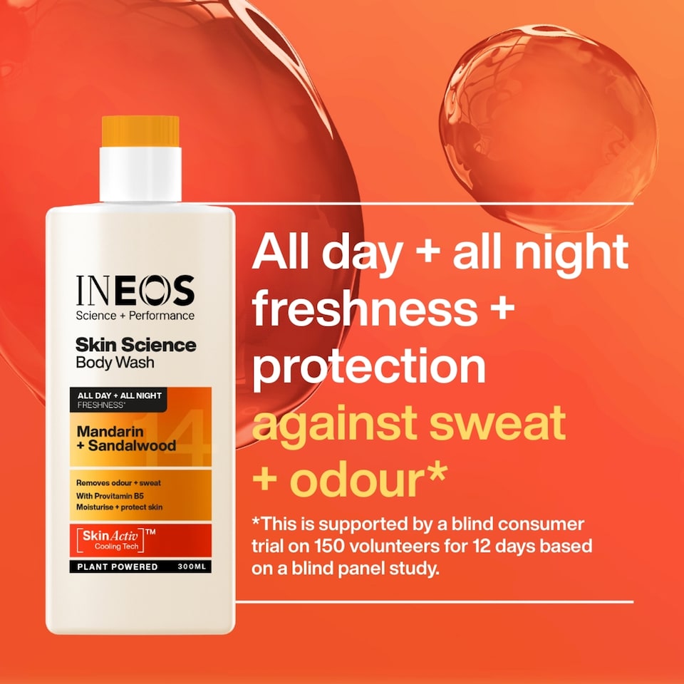 image 1 of INEOS Skin Science Mandarin + Sandalwood Body Wash 300ml