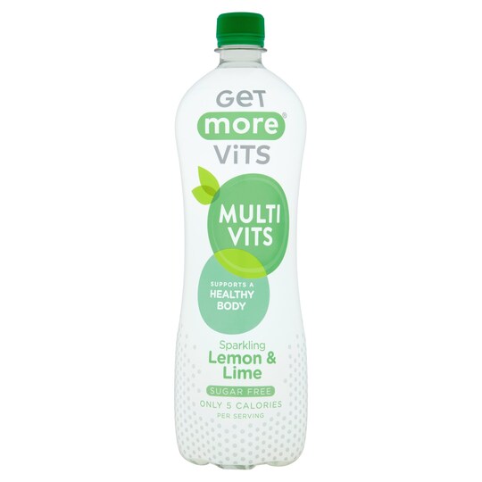 Get More Multi Vitamins Sparkling Lemon & Lime 1 Litre Tesco Groceries