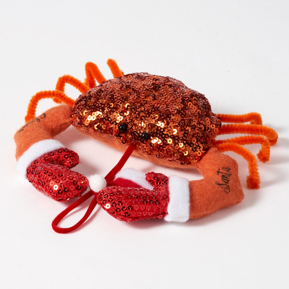 image 1 of Paperchase Christmas Crab Decoration