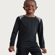 F&F Active Boys ULTRAMOVE Long Sleeved Panelled Top in Black