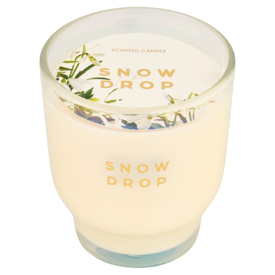 image 1 of F&F Home Floral Bouquet Small Candle Snowdrop 155g
