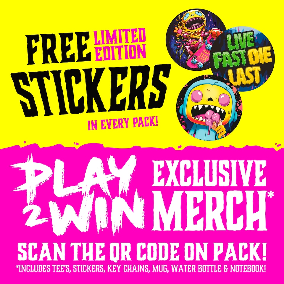 image 1 of Zombie Fruit Gummies Variety Multipack (15g x 5 Bags)