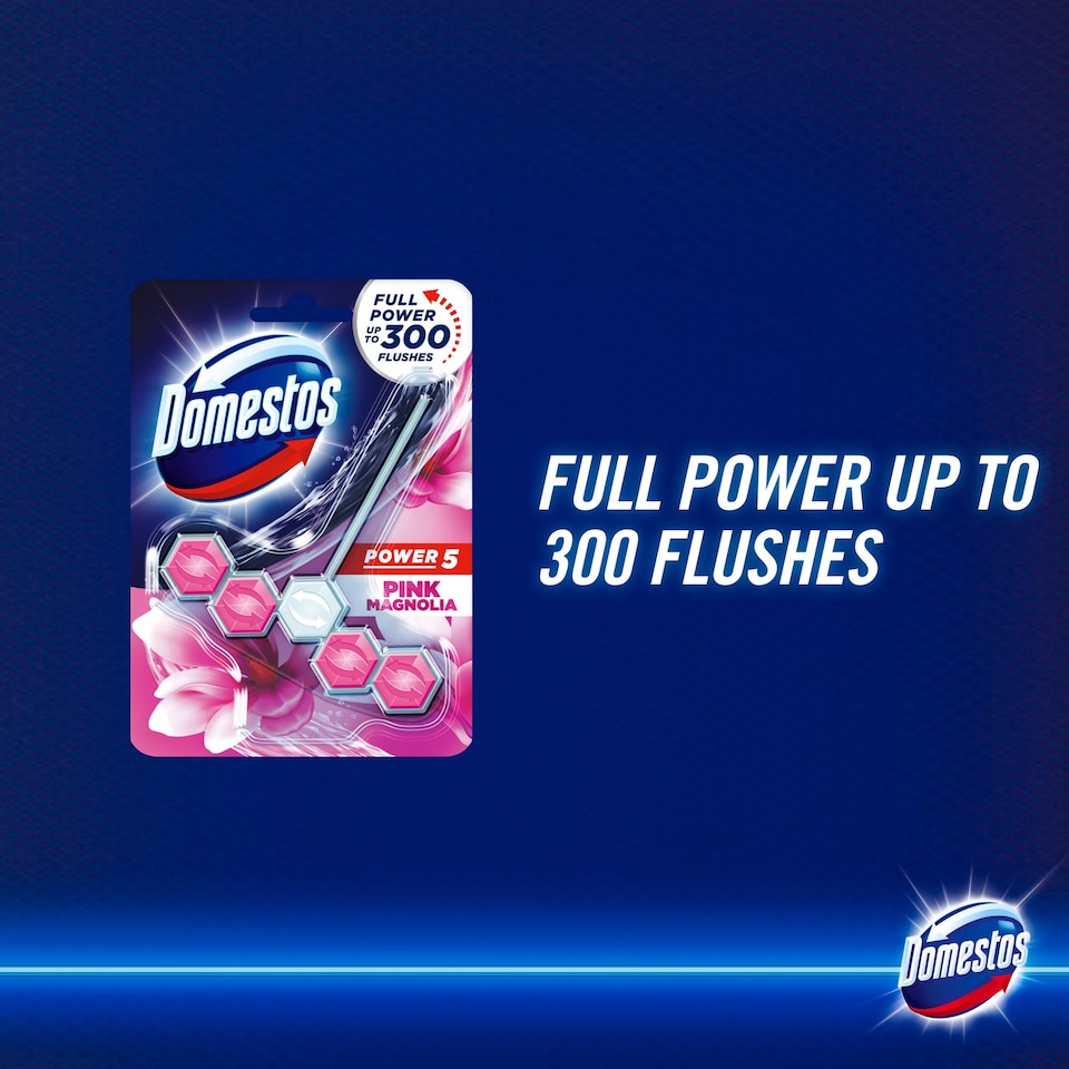 image 1 of Domestos Power 5 Pink Rim Block 55G