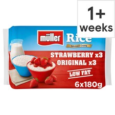 Muller Rice Strawberry & Original Dessert 6 x 180g