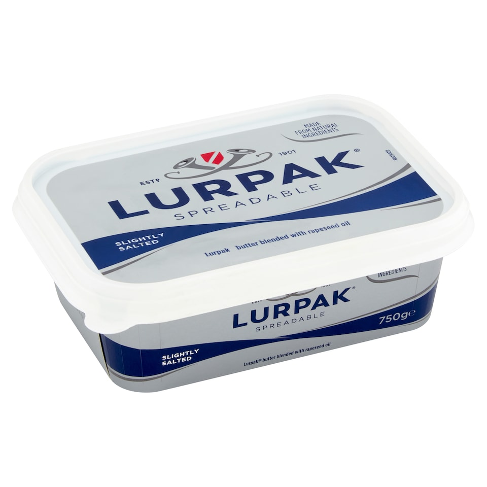 image 1 of Lurpak Slightly Salted Spreadable Blend of Butter and Rapeseed Oil 750g