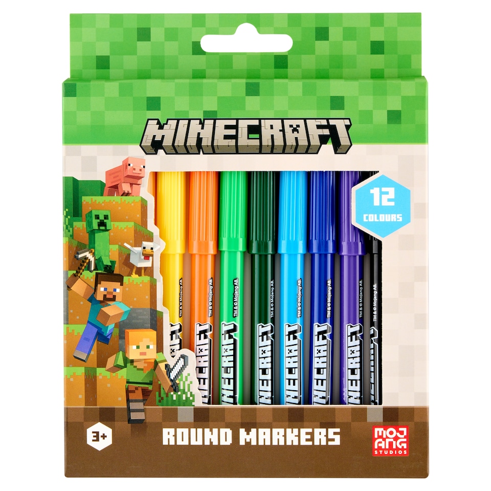 Minecraft Round Markers 12 pcs