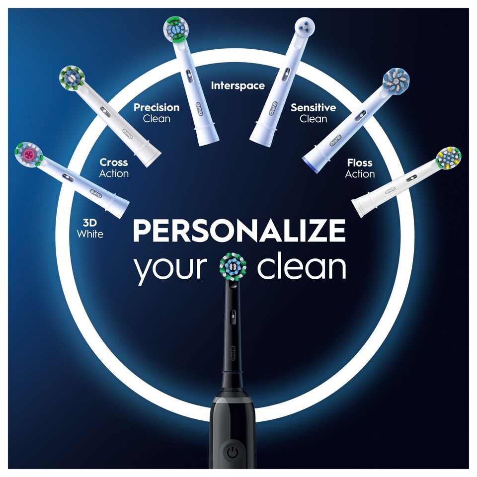 image 1 of Oral-B Pro 3 3000 Black Cross Action Electric Toothbrush