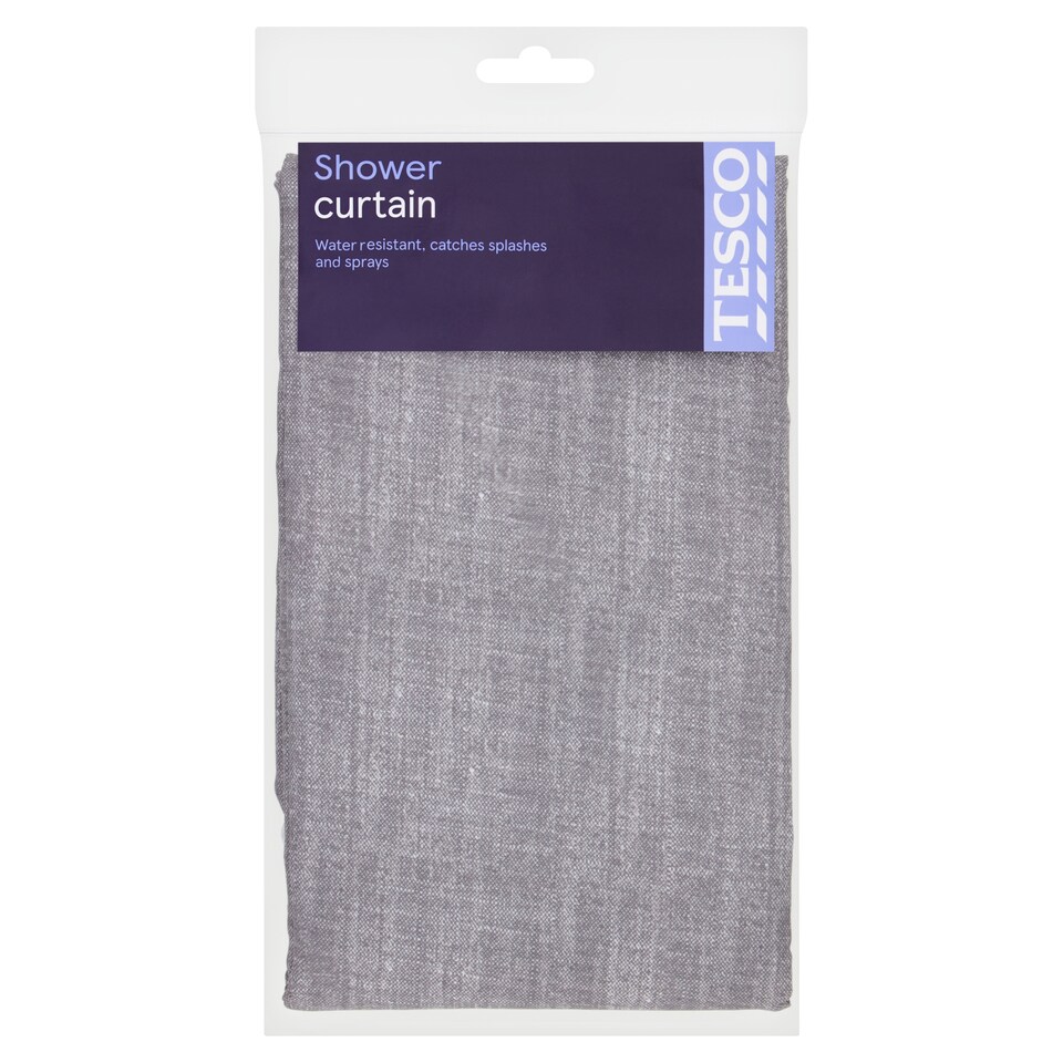 Tesco Linen Look Shower Curtain