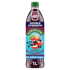 Robinsons Double Strength Apple & Blackcurrant Squash 1L