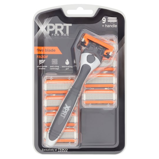 Xprt. For Men Five Blade Razor Plus 9 Blades Tesco Groceries