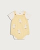 image 2 of F&F Baby 2-Piece Pure Cotton Knitted Duck Dungarees and Bodysuit Set in Yellow