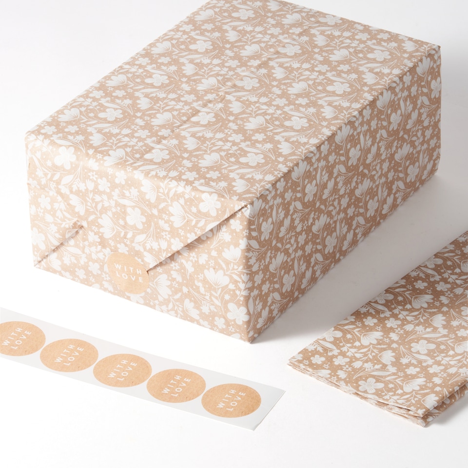 image 1 of Paperchase ReKrafted 3 Pack Tissue Paper & Stickers