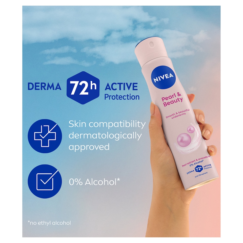 image 1 of NIVEA Antiperspirant Deodorant Spray - Pearl & Beauty 250ml