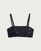 image 4 of F&F Embellished Bandeau Bikini Top in Black