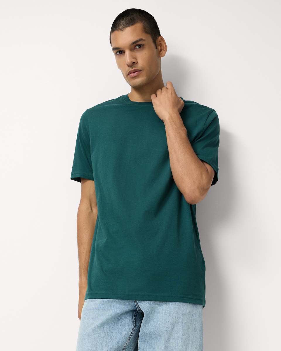 image 1 of F&F 3-Pack Cotton Rich Regular Fit T-Shirts in Multi Green