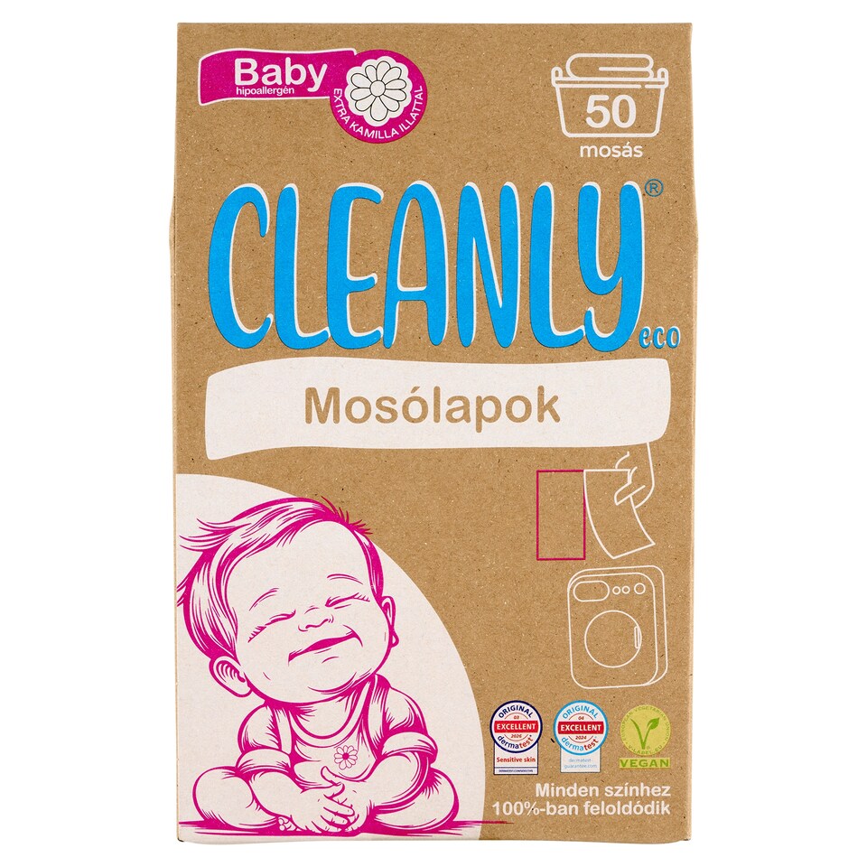 Cleanly Eco Baby mosólapok extra kamilla illattal 50 mosás 87,5 g