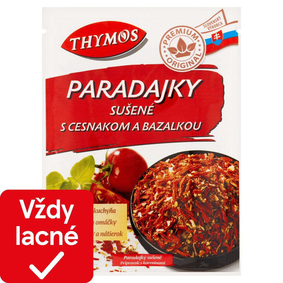 obrázok 1 z Thymos Paradajky sušené s cesnakom a bazalkou 15 g