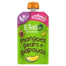 Ella's Kitchen Organic Mangoes, Pears and Papaya Baby Pouch 6+ Months 120g