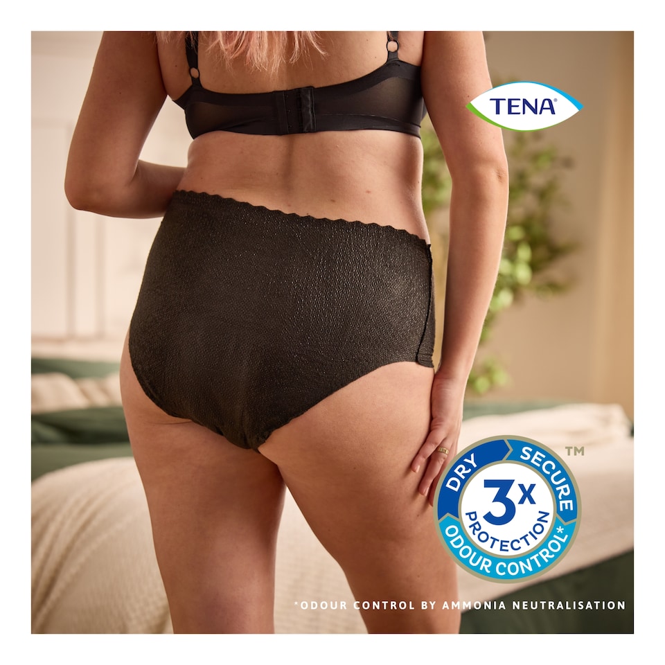image 1 of TENA Silhouette Incontinence Pants Black Large 8 Pack
