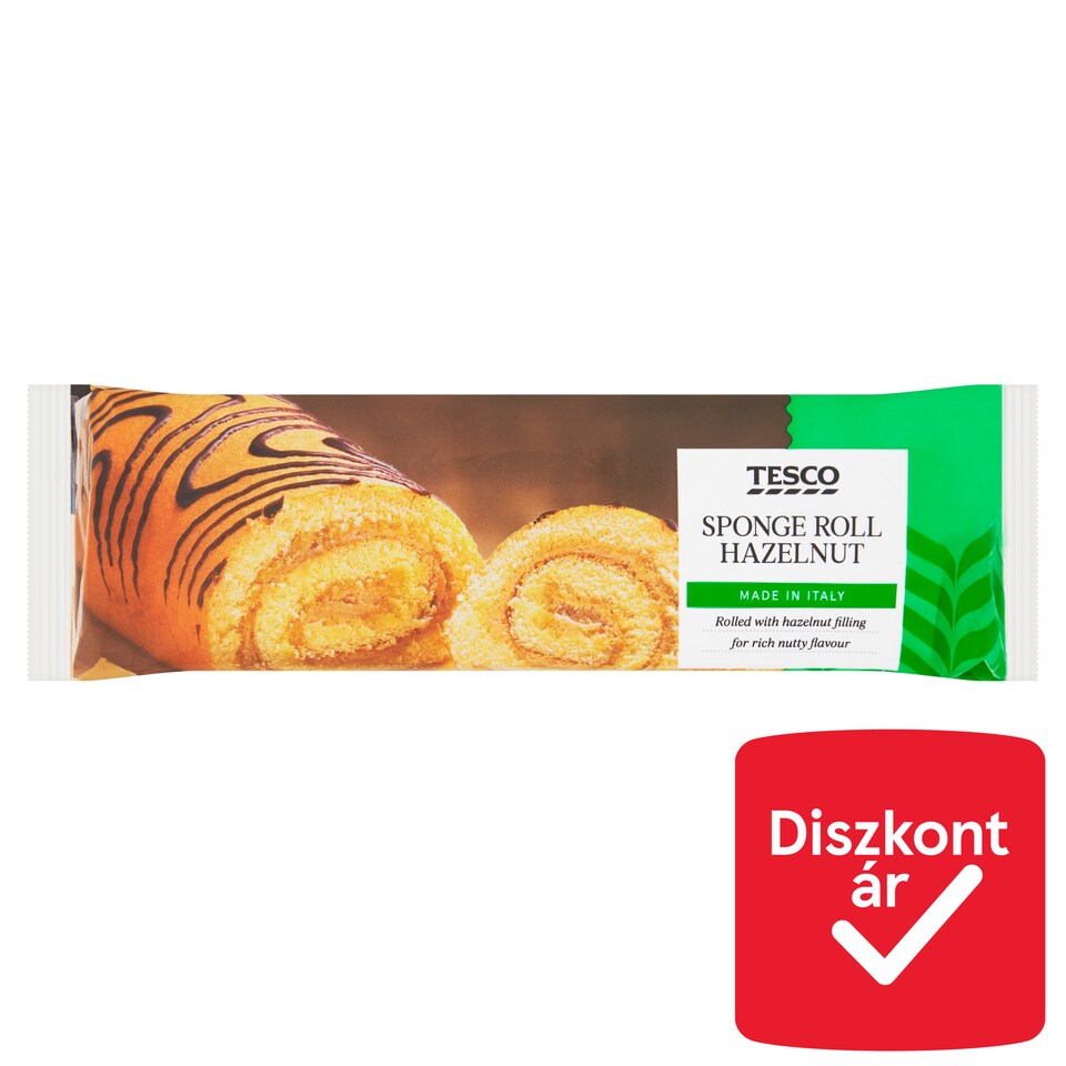 Tesco piskótatekercs mogyorókrémes töltelékkel 250 g