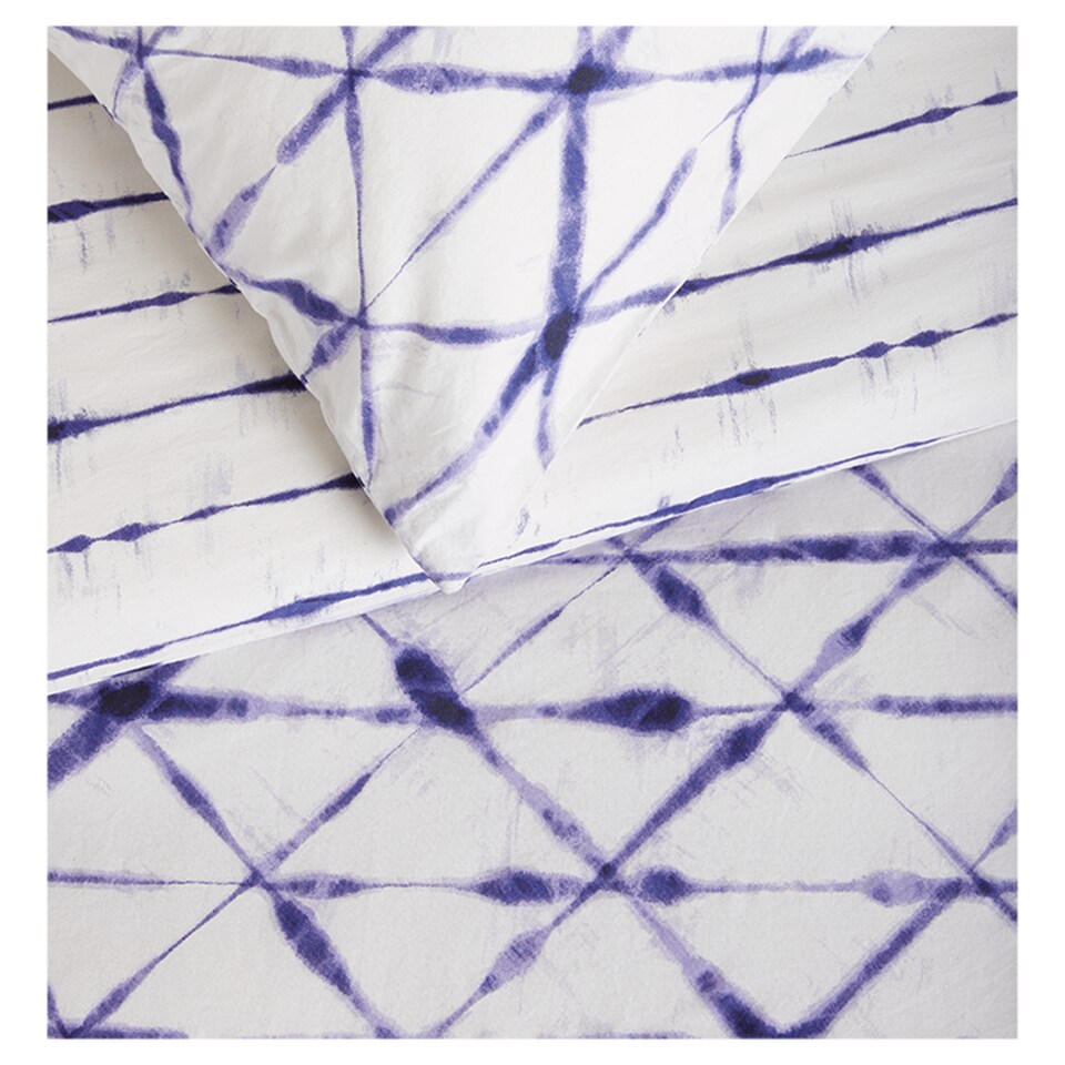 image 1 of Fox & Ivy Marrakech Washed Cotton Shibori Duvet Set Double