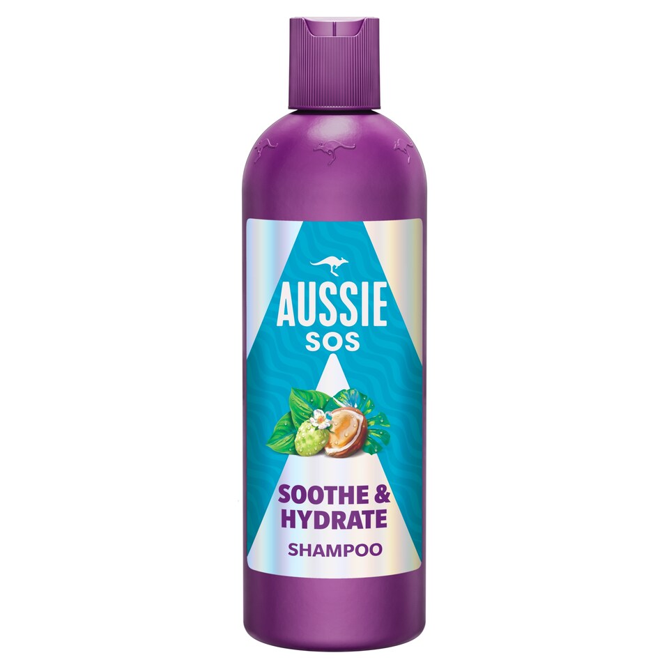 image 1 of Aussie SOS Soothe & Hydrate Shampoo 300ml for Dry, Thirsty Hair and Dry Scalp