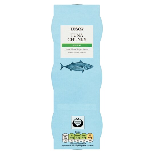 Tesco Tuna Chunks In Brine 3X80g Tesco Groceries