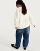 image 2 of F&F Girls 2-Piece Cotton Rich Sweatshirt and Embroidered Jeans Set in Multi White