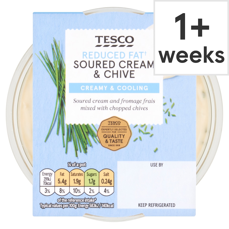 Tesco Reduced Fat Sour Cream & Chive Dip 200G