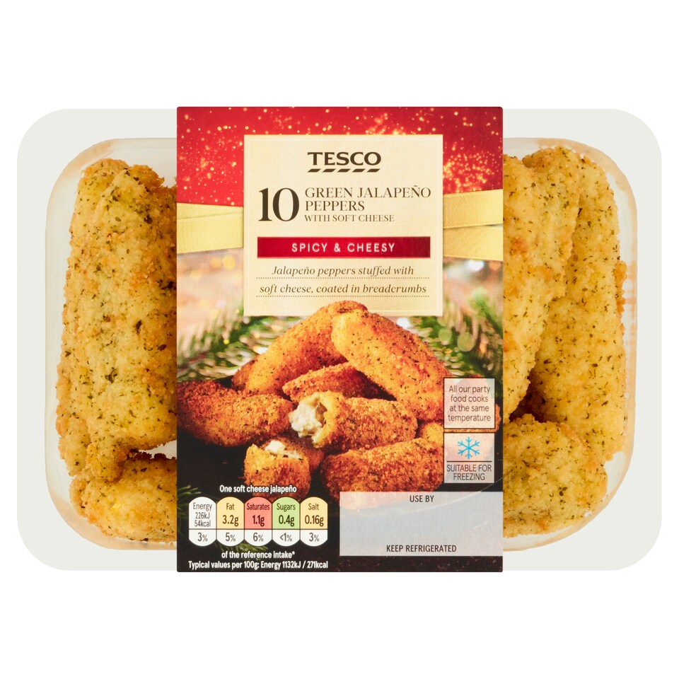 Tesco 10 Green Breaded Jalapeno 200G