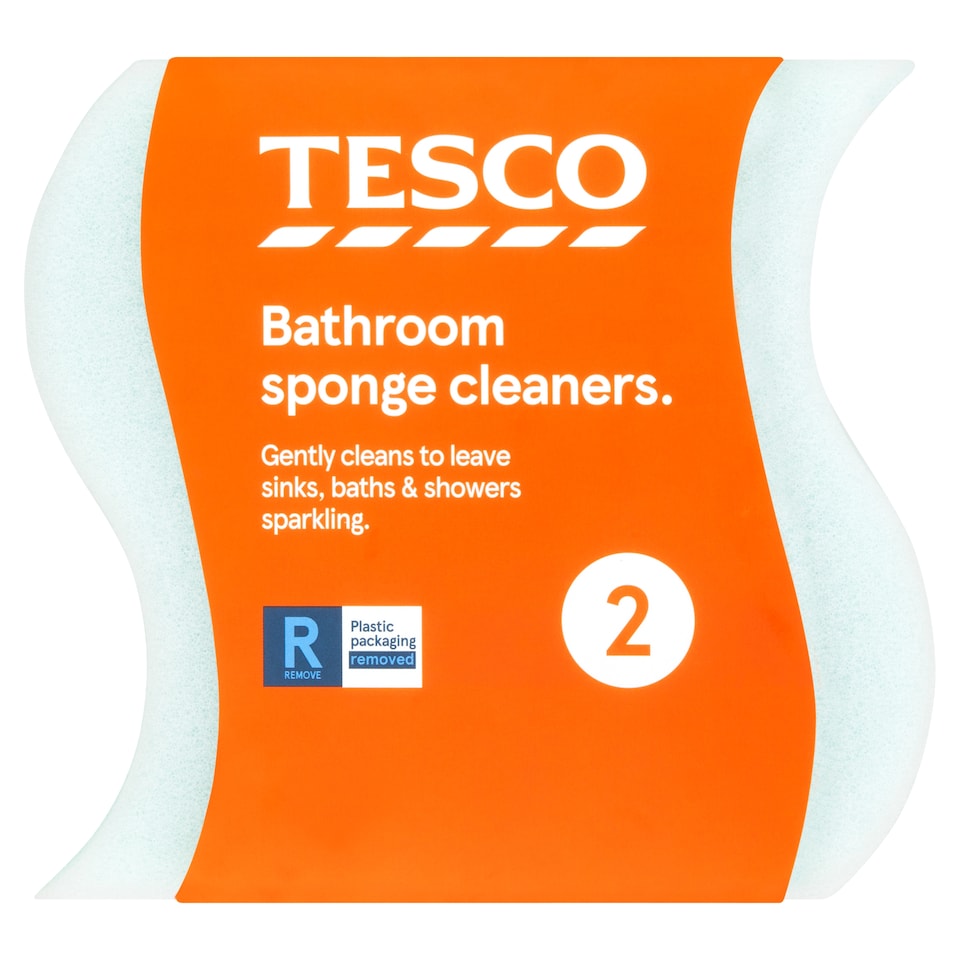 Tesco Bathroom Sponge Cleaner 2 Pack