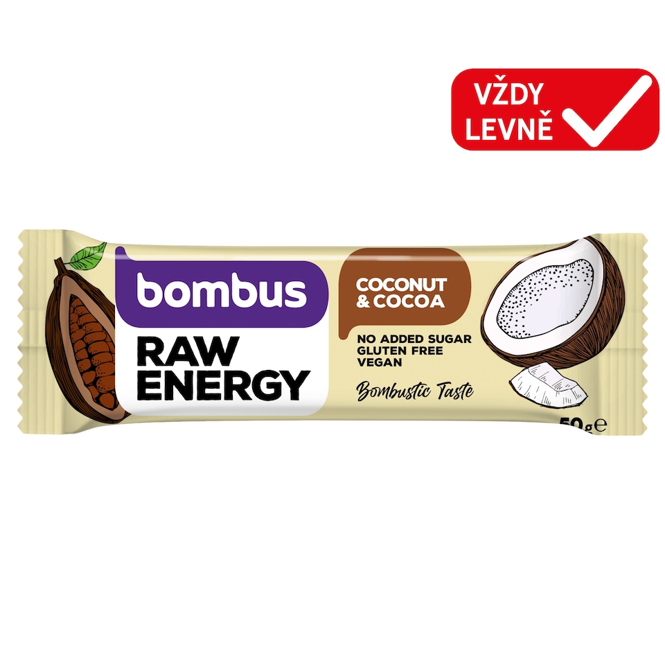 bombus Raw Energy Coconut & Cocoa 50g