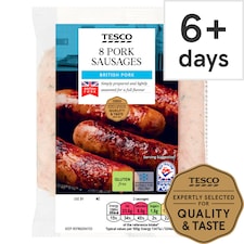 Tesco 8 Pork Sausage 454G (C