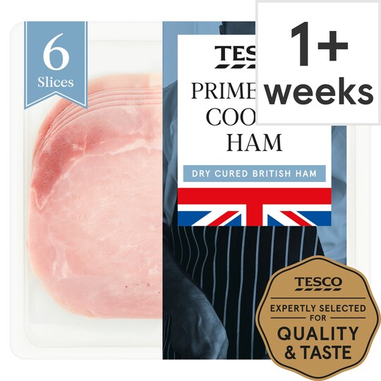 Tesco British Pork Cooked Ham 125G Tesco Groceries