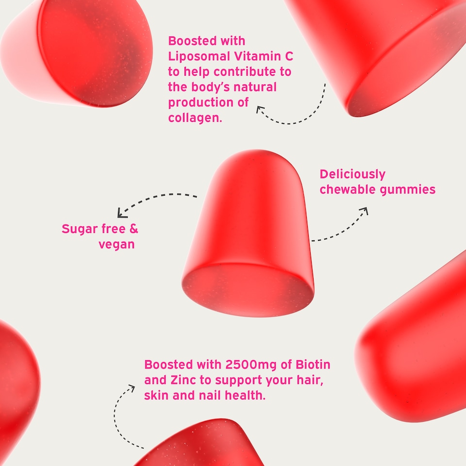 image 1 of Nutriburst Biotin PowerPlus Gummies - Strawberry Flavour 60s