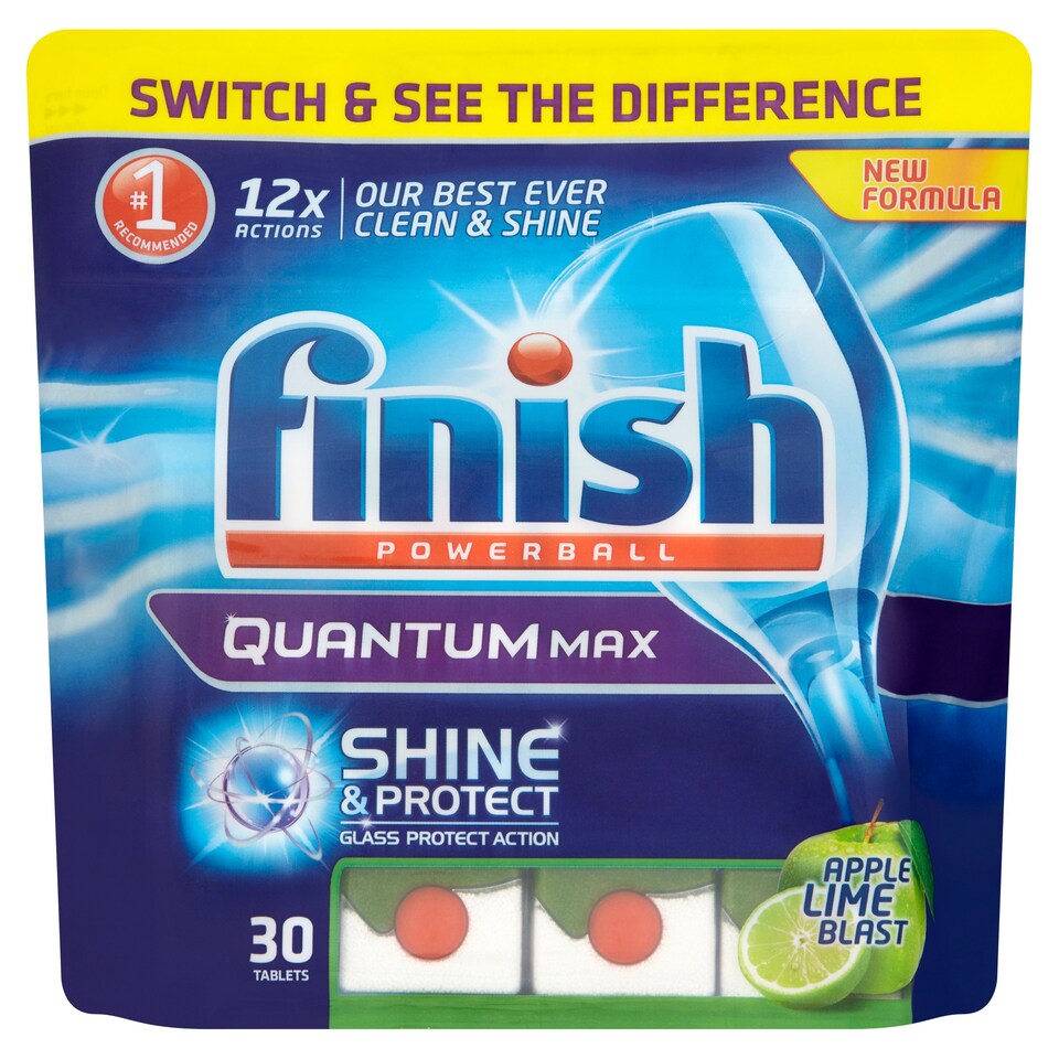 image 1 of Finish Quantum Apple And Lime 30 Dishwasher Tablets