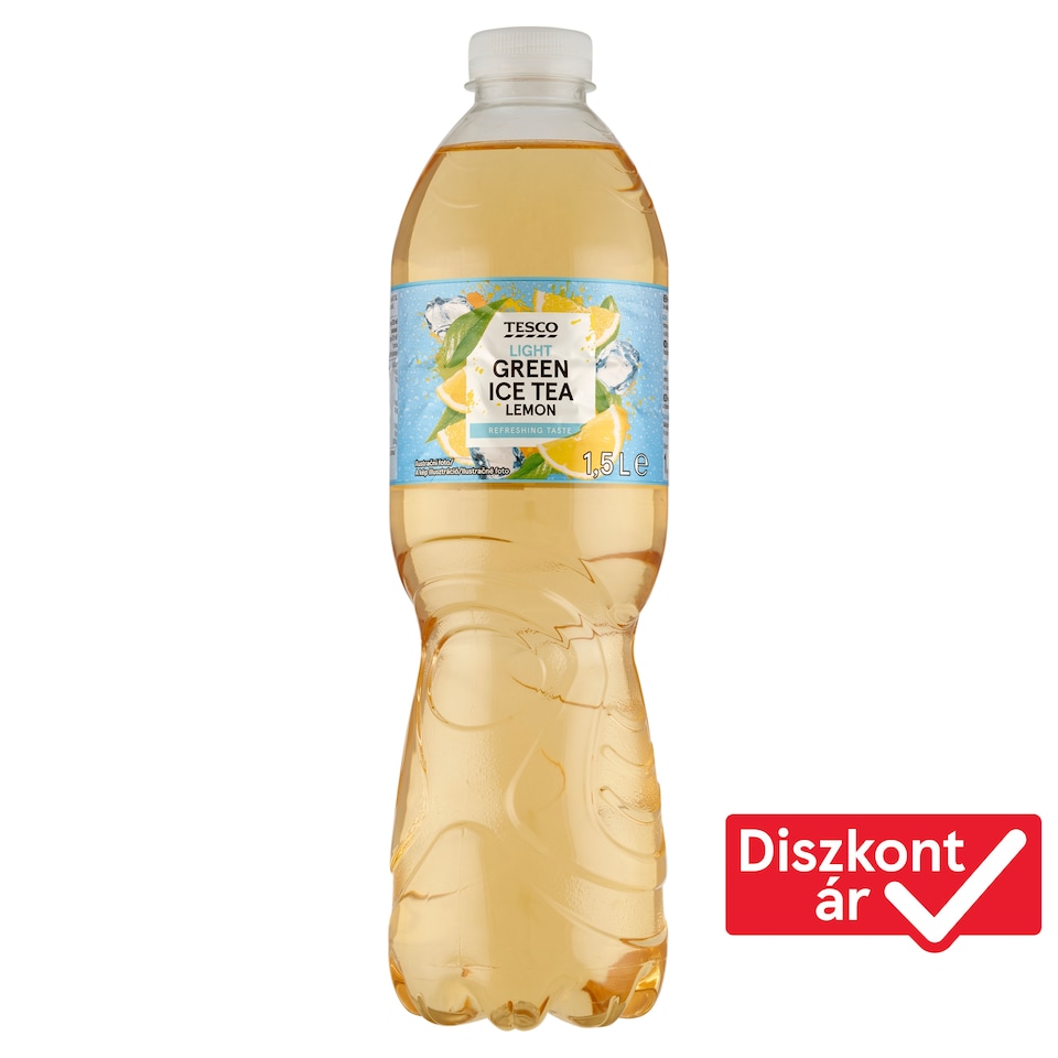 Tesco Lemon-Flavoured Soft Drink with Green Tea Extract and Sweeteners 1,5 l