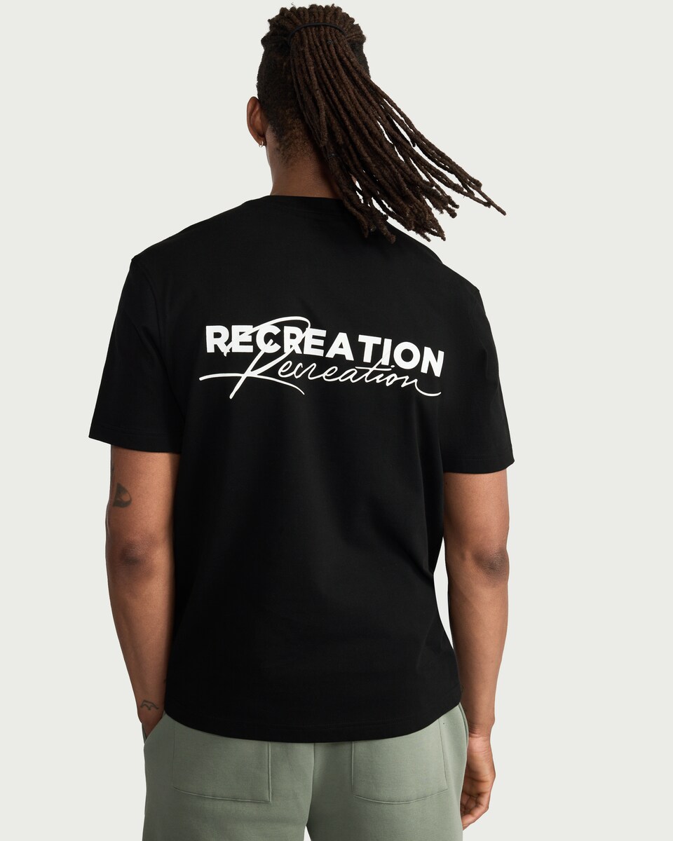 image 1 of F&F Active EVERYHOUR Pure Cotton Oversized Fit T-Shirt in Black